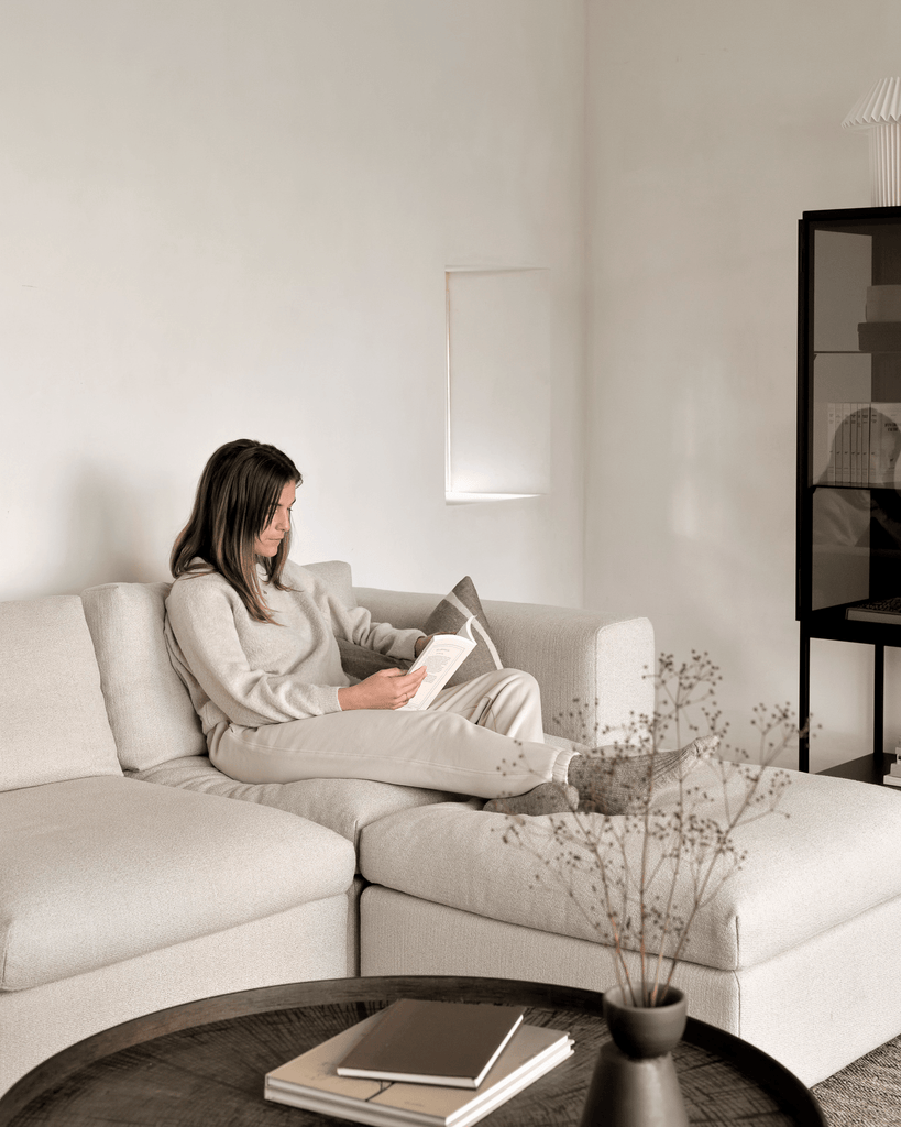 Mellow Modular Sofa Set – Upholstered Sectional with Wooden Legs - Sage InteriorsEthnicraftSofa