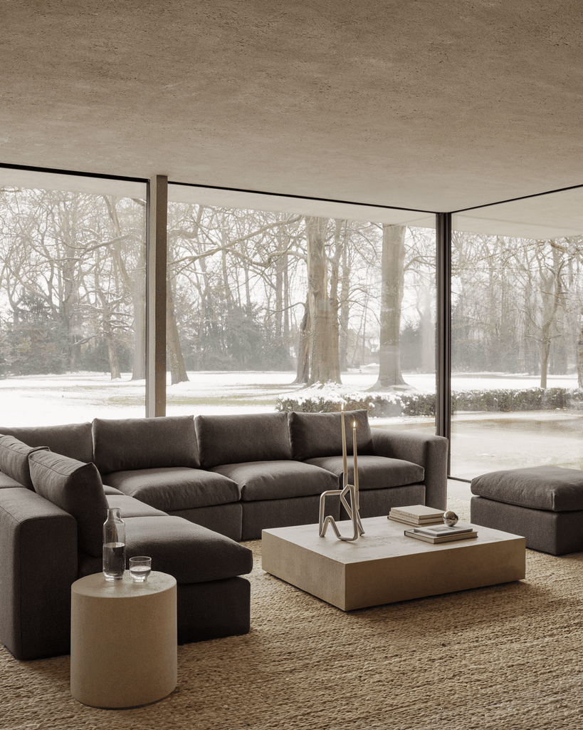 Mellow Modular Sofa Set – Upholstered Sectional with Wooden Legs - Sage InteriorsEthnicraftSofa