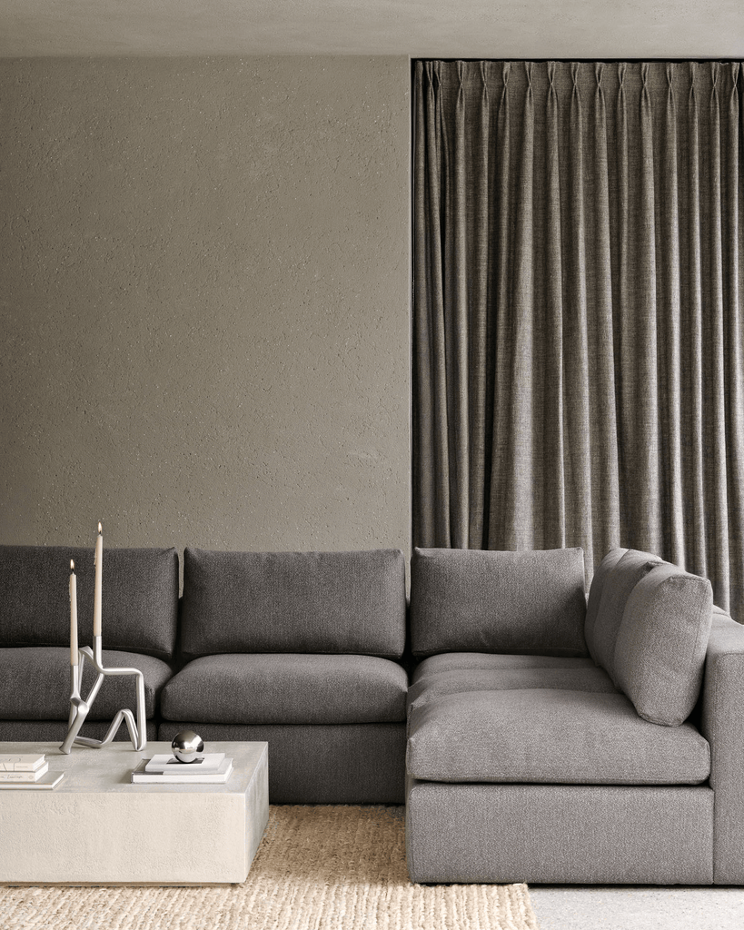 Mellow Modular Sofa Set – Upholstered Sectional with Wooden Legs - Sage InteriorsEthnicraftSofa