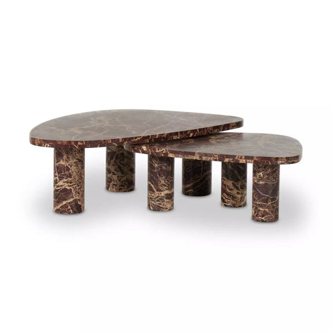 Merlot Marble Nesting Coffee Tables - Sage InteriorsFour Handscoffee table
