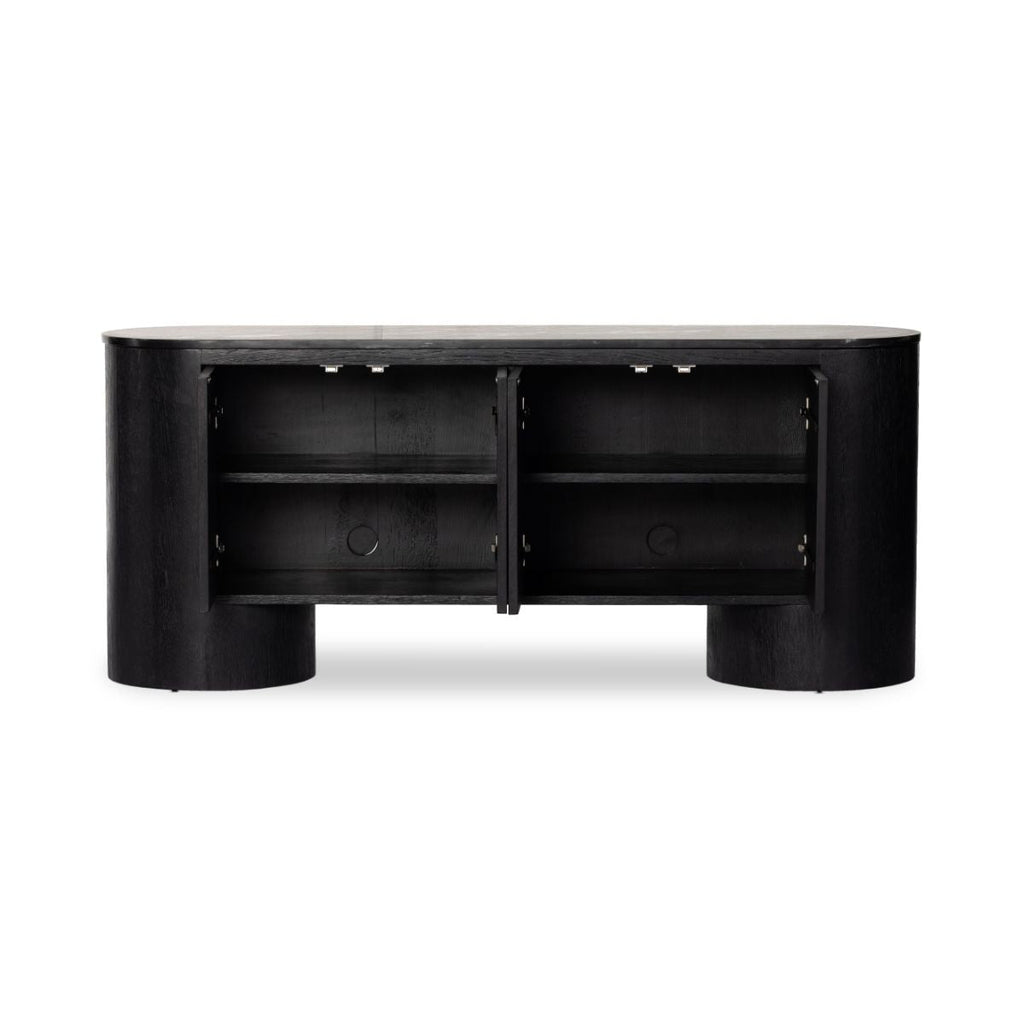Midnight Marble Media Console - Sage InteriorsFH