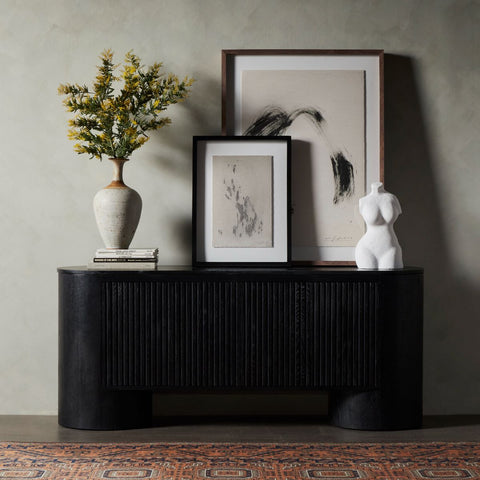 Midnight Marble Media Console - Sage InteriorsFH