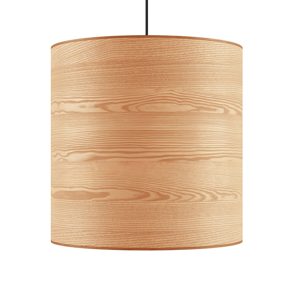 Milton Large Pendant Light – Natural Wood Veneer Lampshade with Black Cord - Sage InteriorsSage InteriorsLight