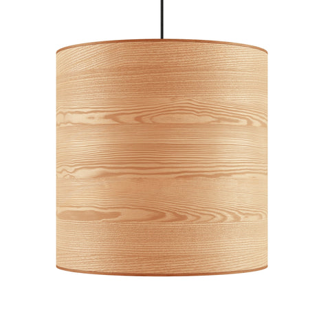 Milton Large Pendant Light – Natural Wood Veneer Lampshade with Black Cord - Sage InteriorsSage InteriorsLight