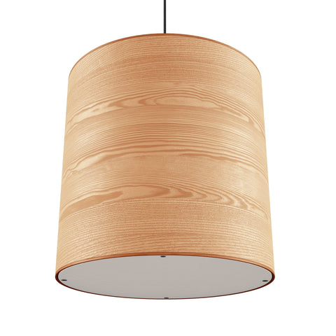 Milton Large Pendant Light – Natural Wood Veneer Lampshade with Black Cord - Sage InteriorsSage InteriorsLight