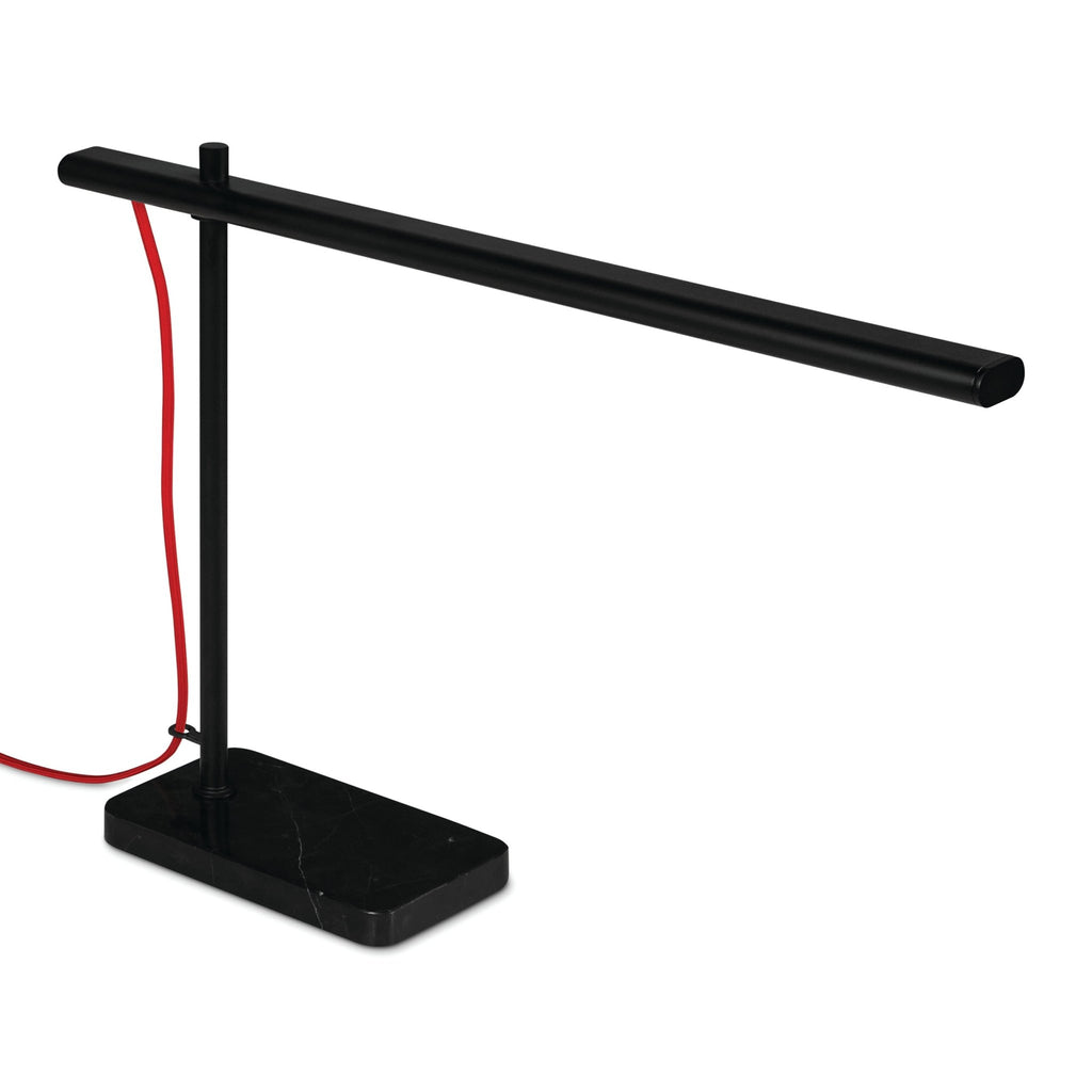 Milton Lewis Task Lamp Marble Base with Red Braided Cord & Dimmable Switch - Sage InteriorsSage InteriorsLamp
