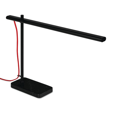 Milton Lewis Task Lamp Marble Base with Red Braided Cord & Dimmable Switch - Sage InteriorsSage InteriorsLamp