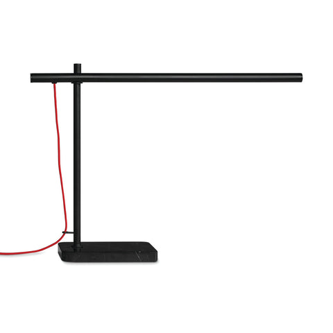 Milton Lewis Task Lamp Marble Base with Red Braided Cord & Dimmable Switch - Sage InteriorsSage InteriorsLamp
