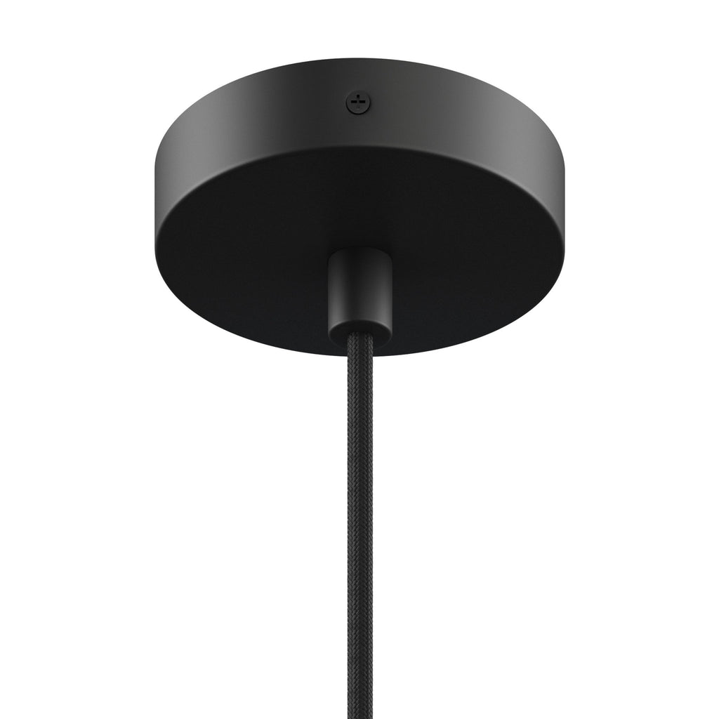 Milton Small Pendant Light Natural Wood Veneer Drum Shade with Black Cord - Sage InteriorsSage InteriorsLight