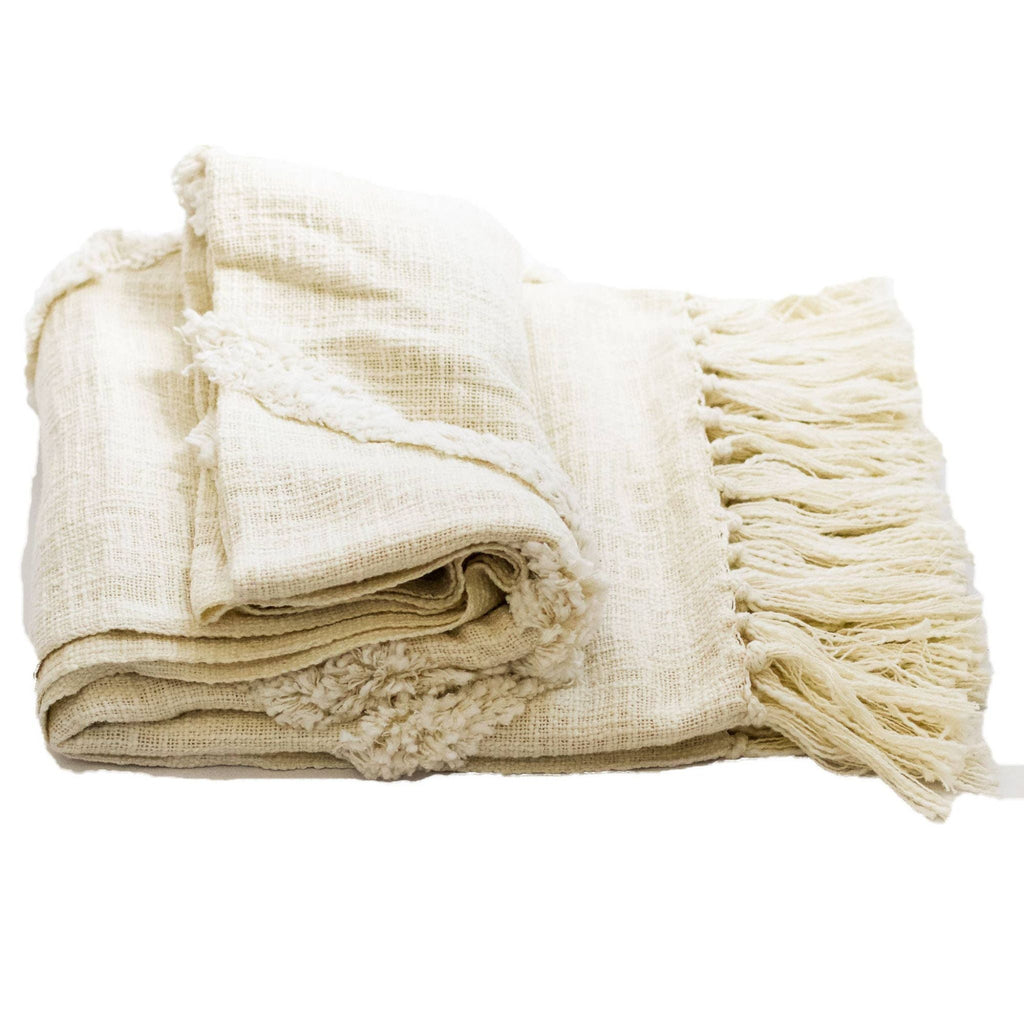 Modern Tribal Tufted Cotton Throw - Sage InteriorsTajik Home LLC