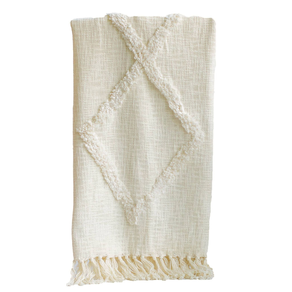 Modern Tribal Tufted Cotton Throw - Sage InteriorsTajik Home LLC