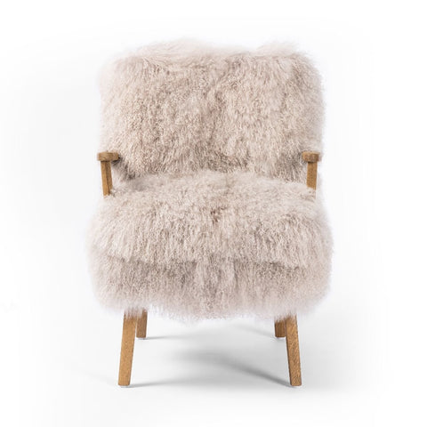 Mongolian Fur Armchair, Taupe - Sage InteriorsFHAccent Chair