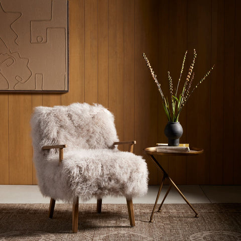 Mongolian Fur Armchair, Taupe - Sage InteriorsFHAccent Chair
