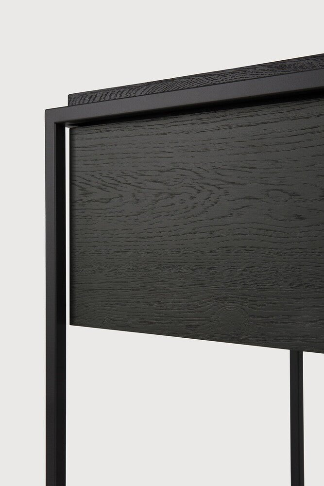 Monolit Bedside Table – Modern Oak & Steel Nightstand by Sage Interiors - Sage InteriorsEthnicraft