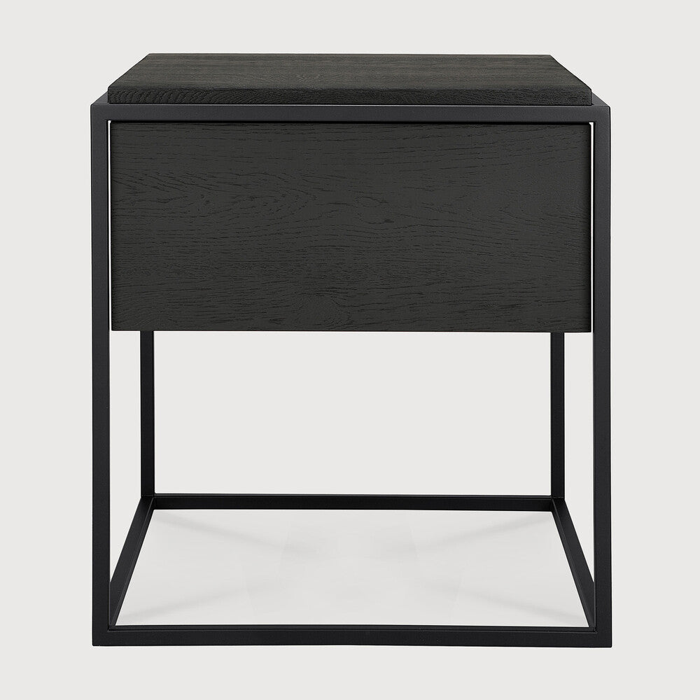 Monolit Bedside Table – Modern Oak & Steel Nightstand by Sage Interiors - Sage InteriorsEthnicraft
