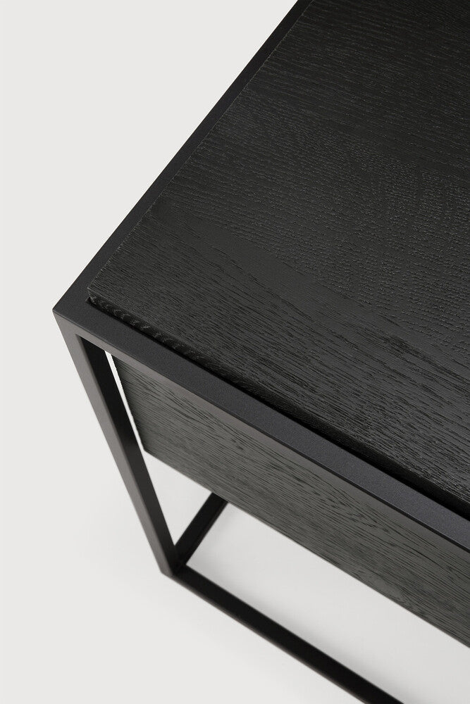 Monolit Bedside Table – Modern Oak & Steel Nightstand by Sage Interiors - Sage InteriorsEthnicraft