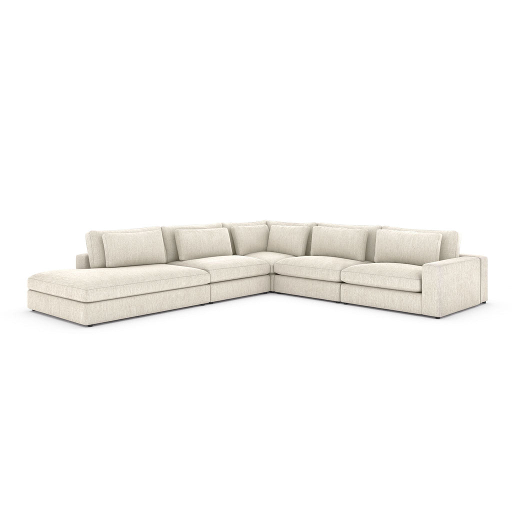 Monroe 4 PC Sectional with Bumper Chaise - Sage InteriorsFH