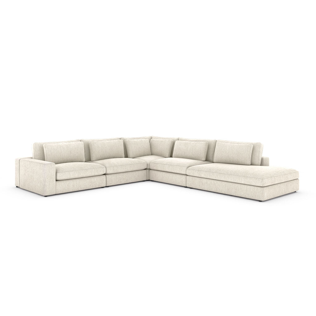 Monroe 4 PC Sectional with Bumper Chaise - Sage InteriorsFH