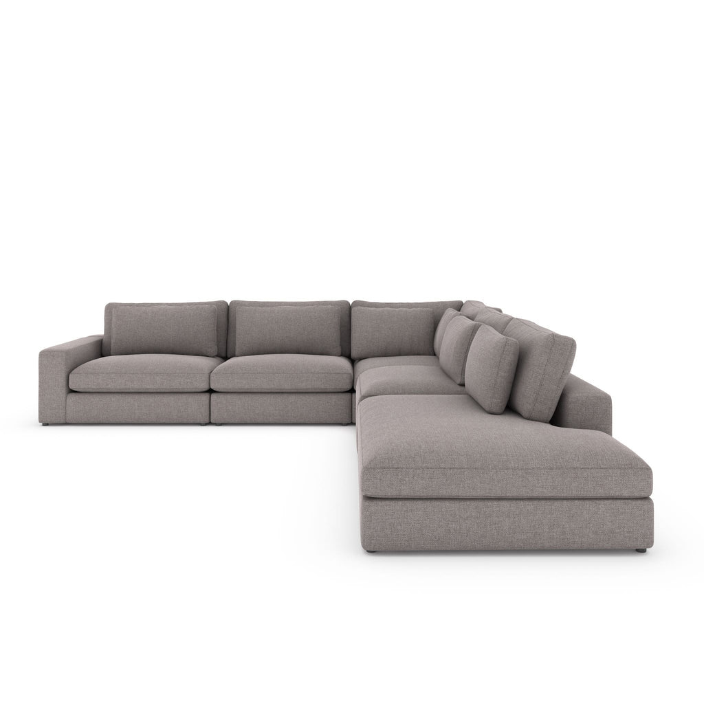 Monroe 4 PC Sectional with Bumper Chaise - Sage InteriorsFH