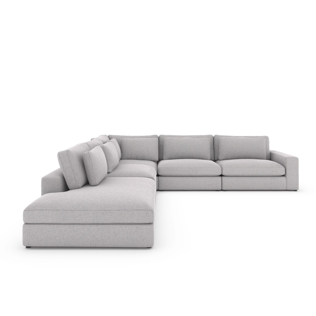Monroe 4 PC Sectional with Bumper Chaise - Sage InteriorsFH