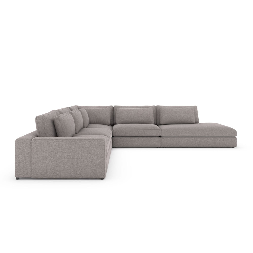 Monroe 4 PC Sectional with Bumper Chaise - Sage InteriorsFH