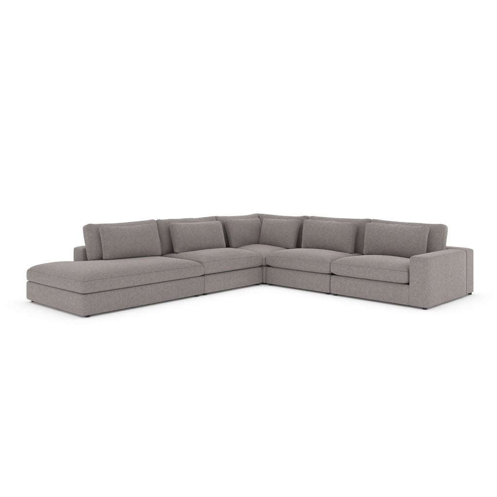 Monroe 4 PC Sectional with Bumper Chaise - Sage InteriorsFH