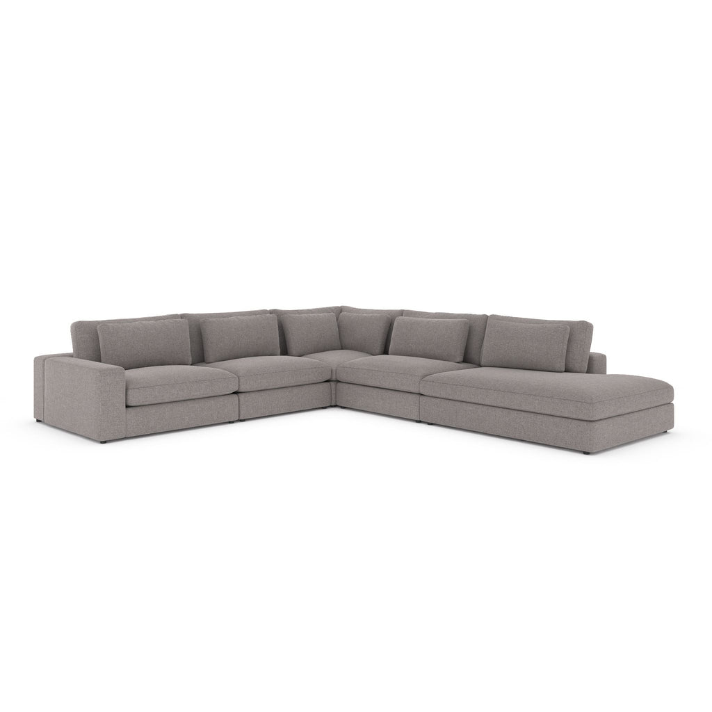 Monroe 4 PC Sectional with Bumper Chaise - Sage InteriorsFH