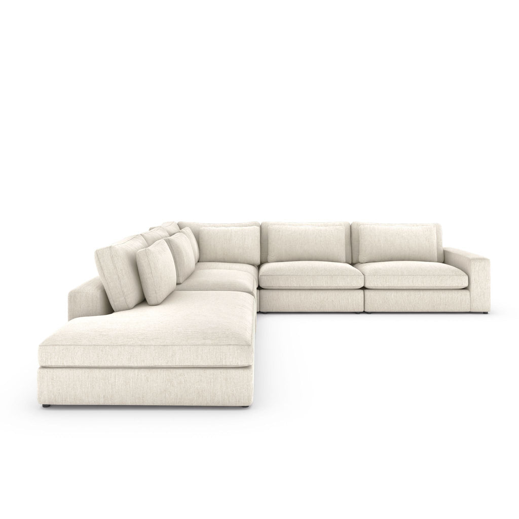 Monroe 4 PC Sectional with Bumper Chaise - Sage InteriorsFH