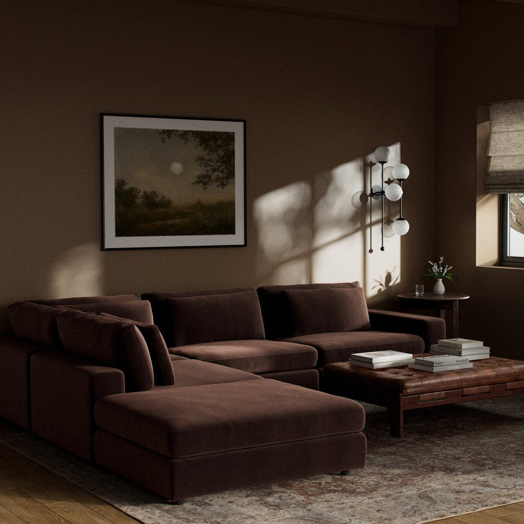 Monroe Modular 4 - Piece Sectional W/ Ottoman - Sage InteriorsFour HandsSectional Sofa Units