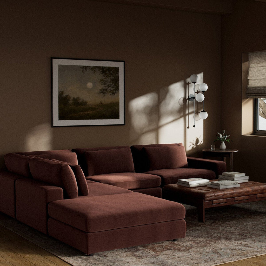 Monroe Modular 4 - Piece Sectional W/ Ottoman - Sage InteriorsFour HandsSectional Sofa Units