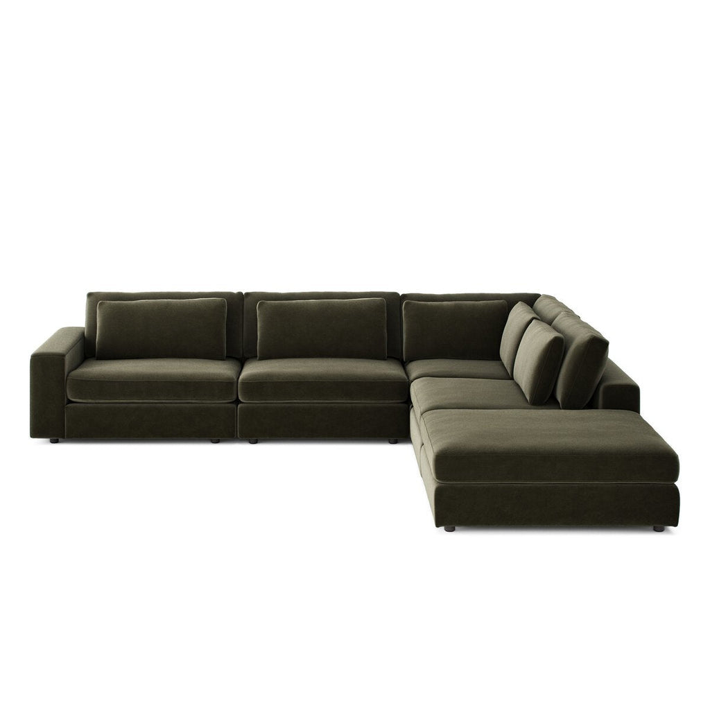 Monroe Modular 4 - Piece Sectional W/ Ottoman - Sage InteriorsFour HandsSectional Sofa Units