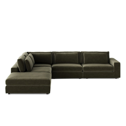 Monroe Modular 4 - Piece Sectional W/ Ottoman - Sage InteriorsFour HandsSectional Sofa Units