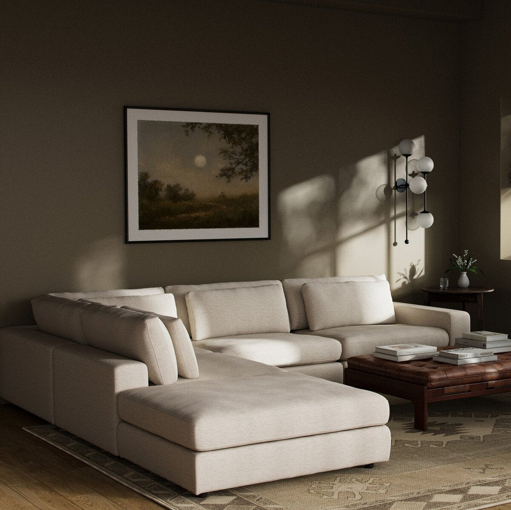 Monroe Modular 4 - Piece Sectional W/ Ottoman - Sage InteriorsFour HandsSectional Sofa Units