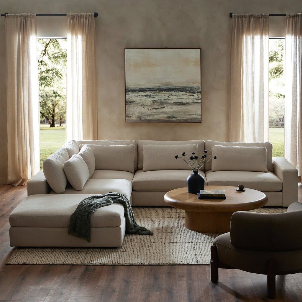 Monroe Modular 4 - Piece Sectional W/ Ottoman - Sage InteriorsFour HandsSectional Sofa Units