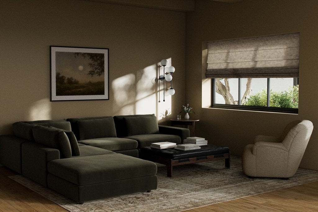Monroe Modular 4 - Piece Sectional W/ Ottoman - Sage InteriorsFour HandsSectional Sofa Units