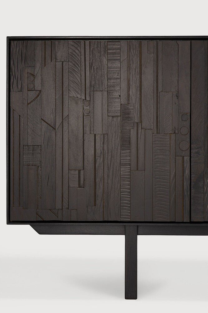 Mosaic Oak Sideboard – Geometric Solid Wood Storage Cabinet by Sage Interiors - Sage InteriorsEthnicraftsideboard