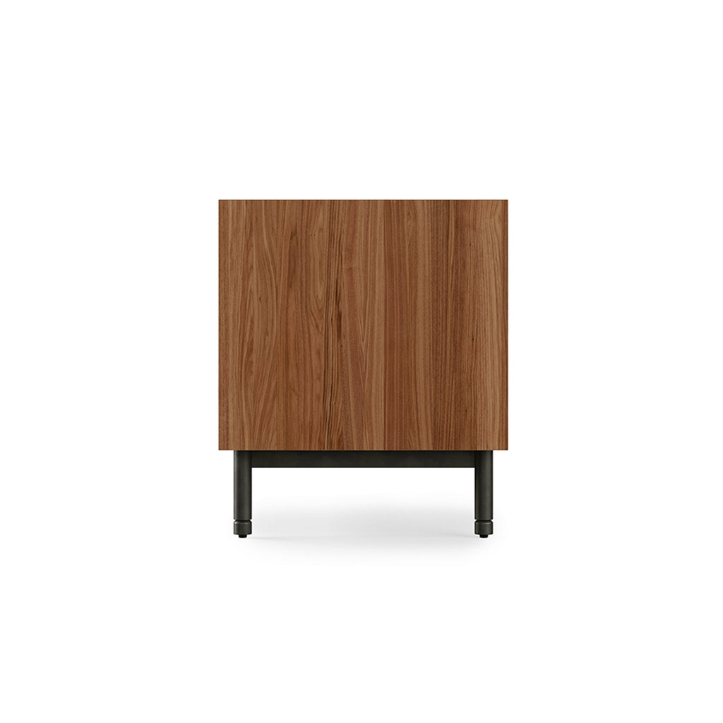 Munro Credenza – Walnut or Oak Storage Cabinet with Fluted Glass Doors - Sage InteriorsGusCabinet