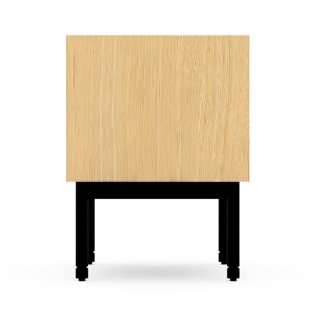 Munro End Table – Walnut or Oak Bedside Table with Drawer and Open Shelf - Sage InteriorsSage InteriorsCabinet