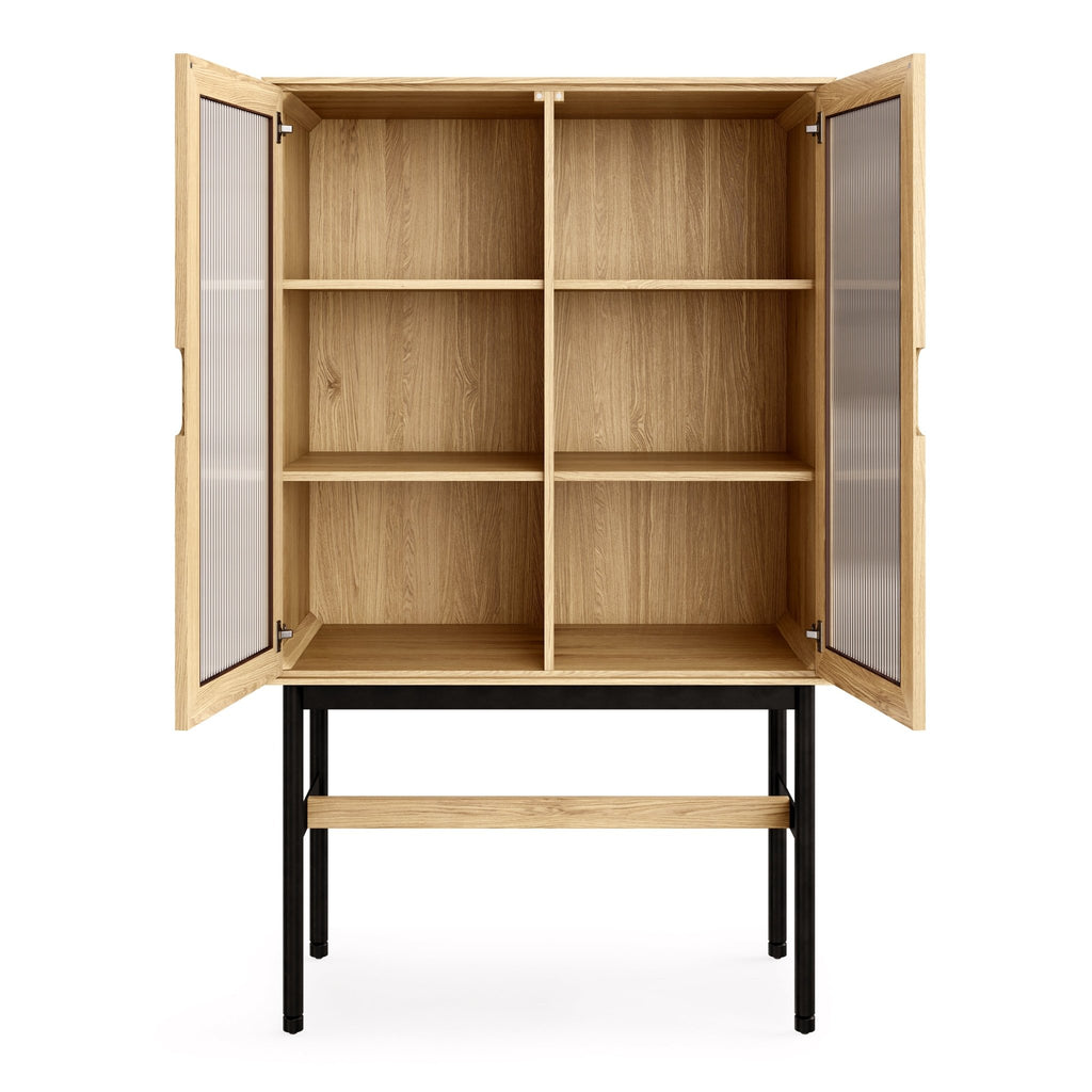 Munro Vitrine – Walnut or Oak Display Cabinet with Glass Doors - Sage InteriorsSage InteriorsCabinet