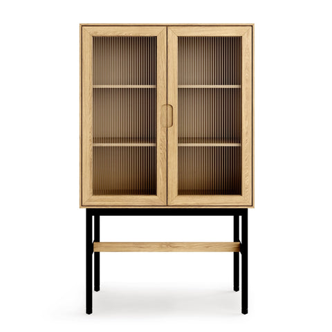 Munro Vitrine – Walnut or Oak Display Cabinet with Glass Doors - Sage InteriorsSage InteriorsCabinet