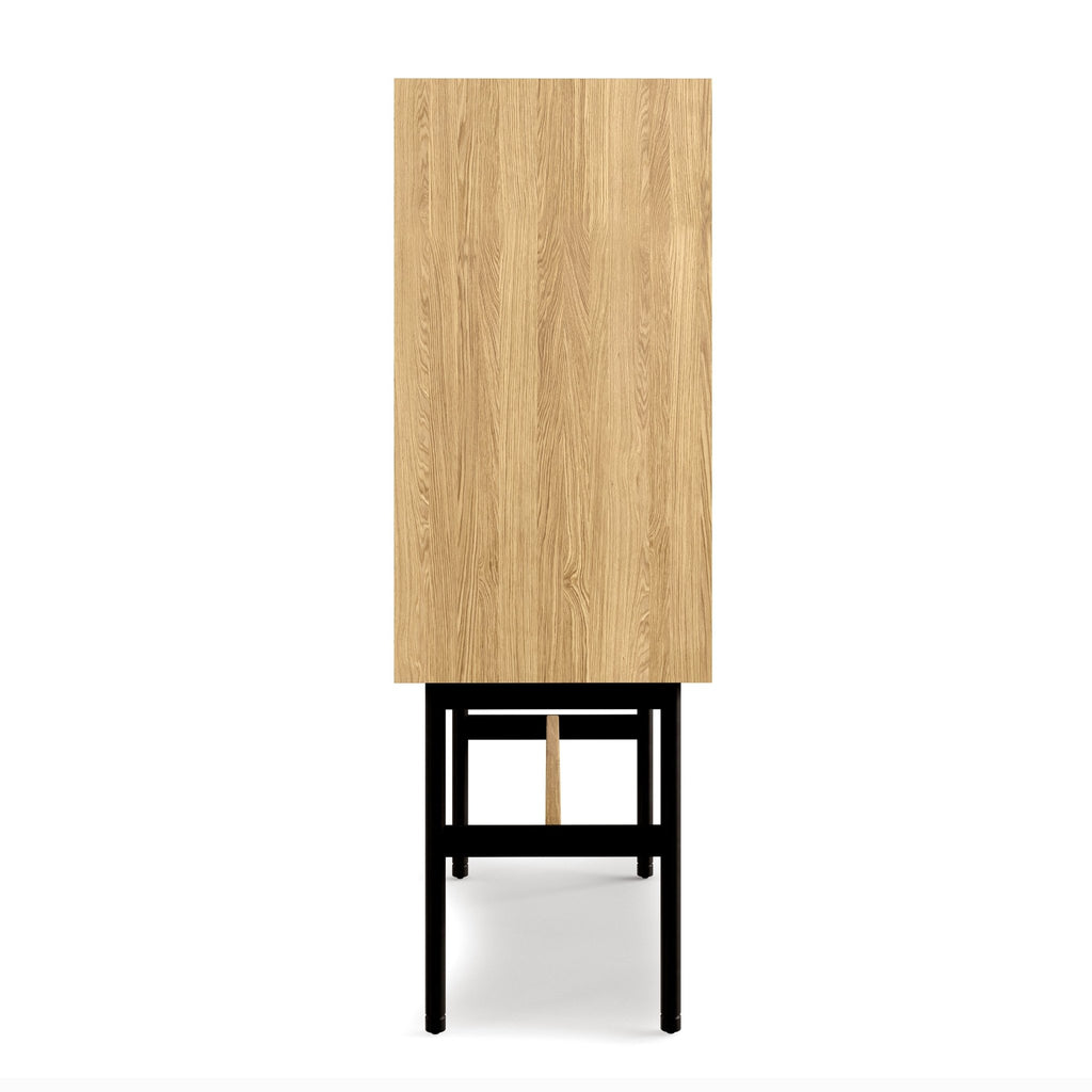 Munro Vitrine – Walnut or Oak Display Cabinet with Glass Doors - Sage InteriorsSage InteriorsCabinet