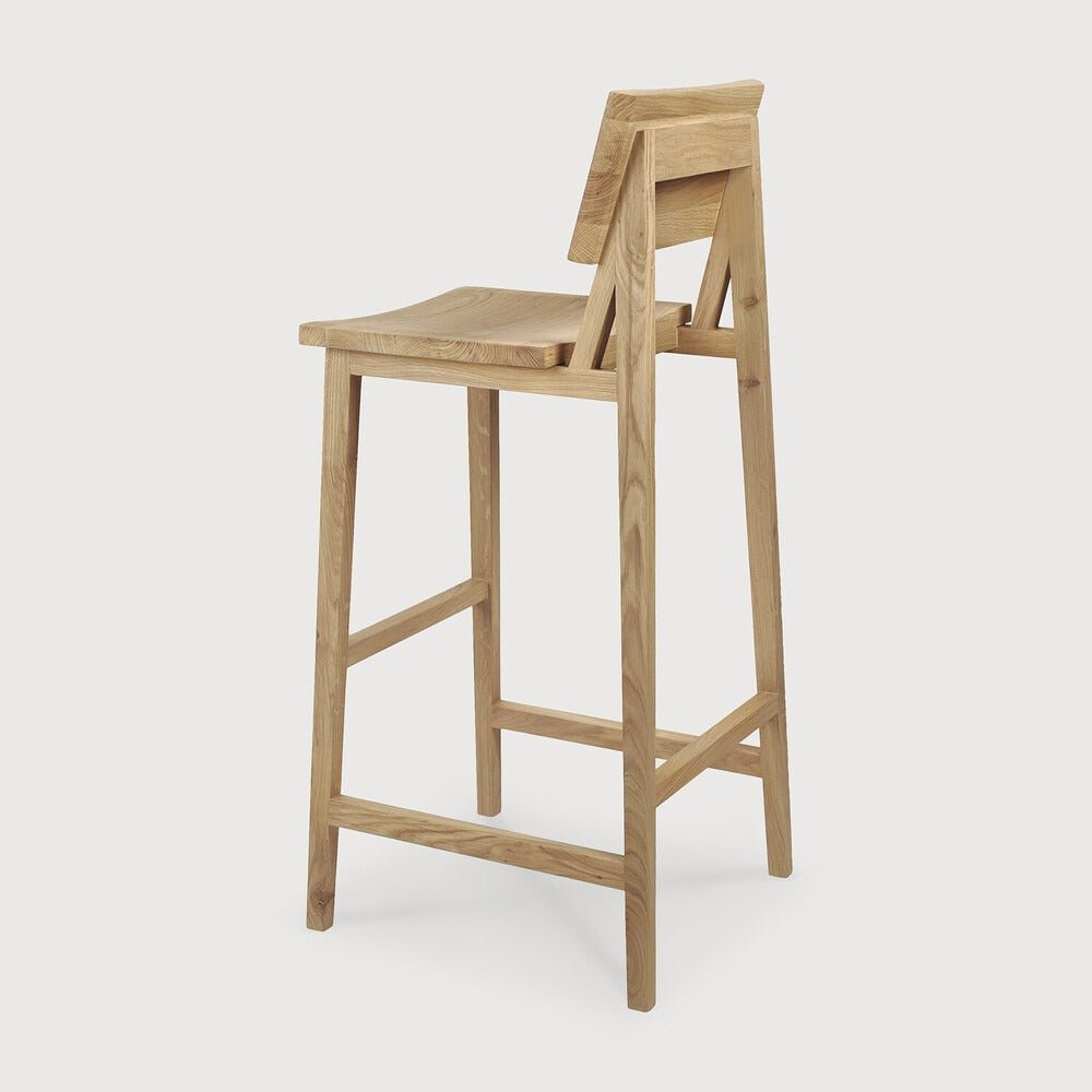 N4 Bar Stool – Sculpted Solid Wood Seating by Sage Interiors - Sage InteriorsethnicraftTable & Bar Stools