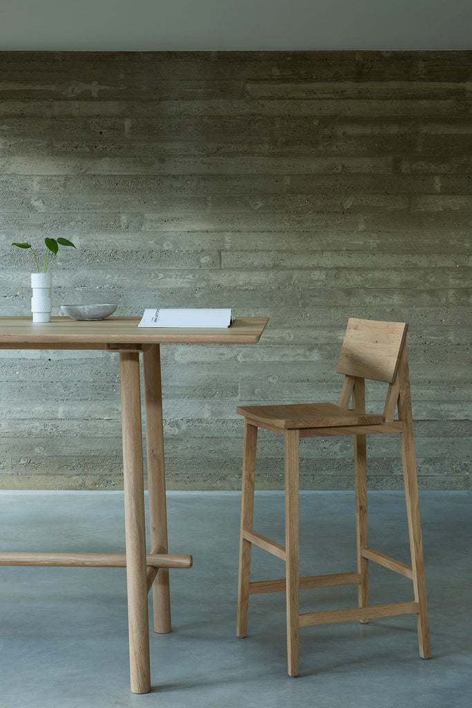 N4 Bar Stool – Sculpted Solid Wood Seating by Sage Interiors - Sage InteriorsethnicraftTable & Bar Stools