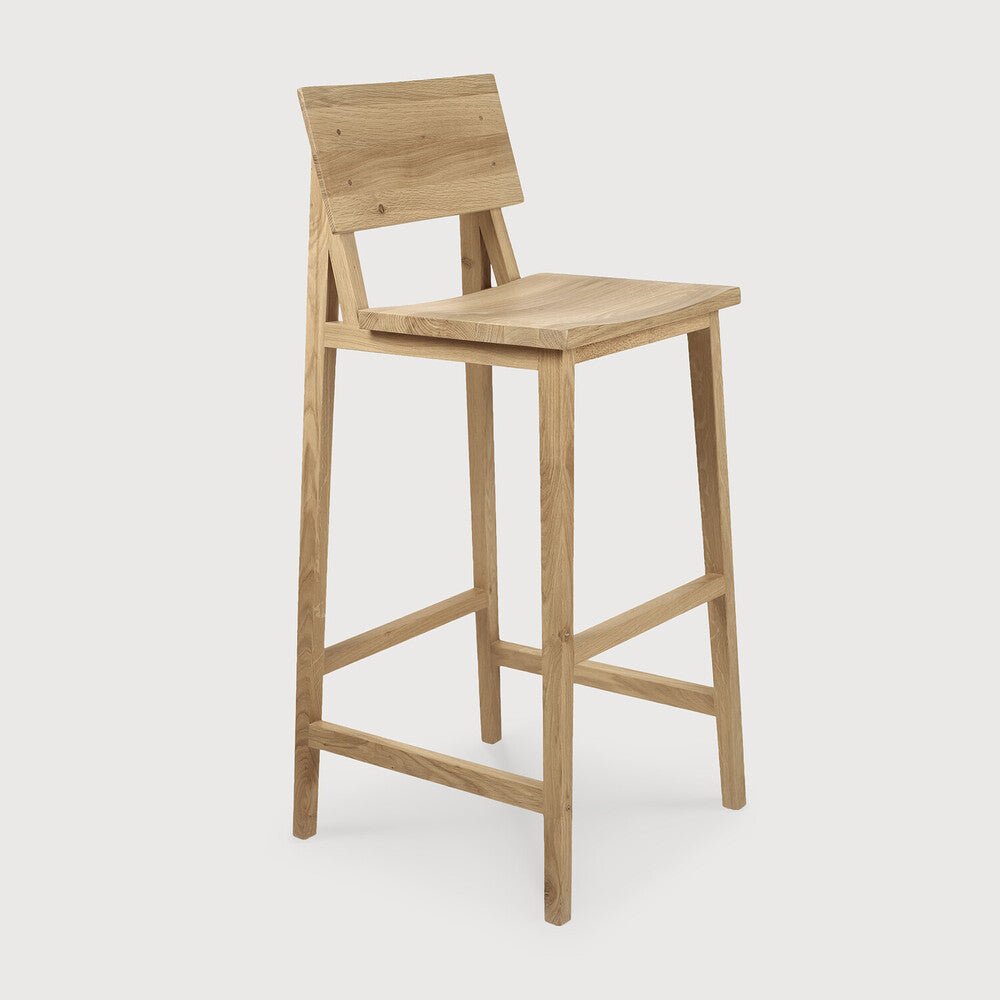 N4 Bar Stool – Sculpted Solid Wood Seating by Sage Interiors - Sage InteriorsethnicraftTable & Bar Stools