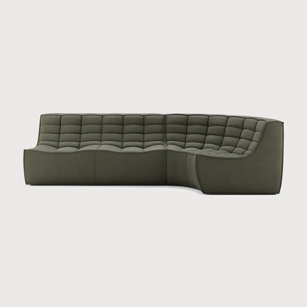 N701 Modular – 2 Seater + Round Corner - 👤 3 - Sage InteriorsEthnicraftSofa