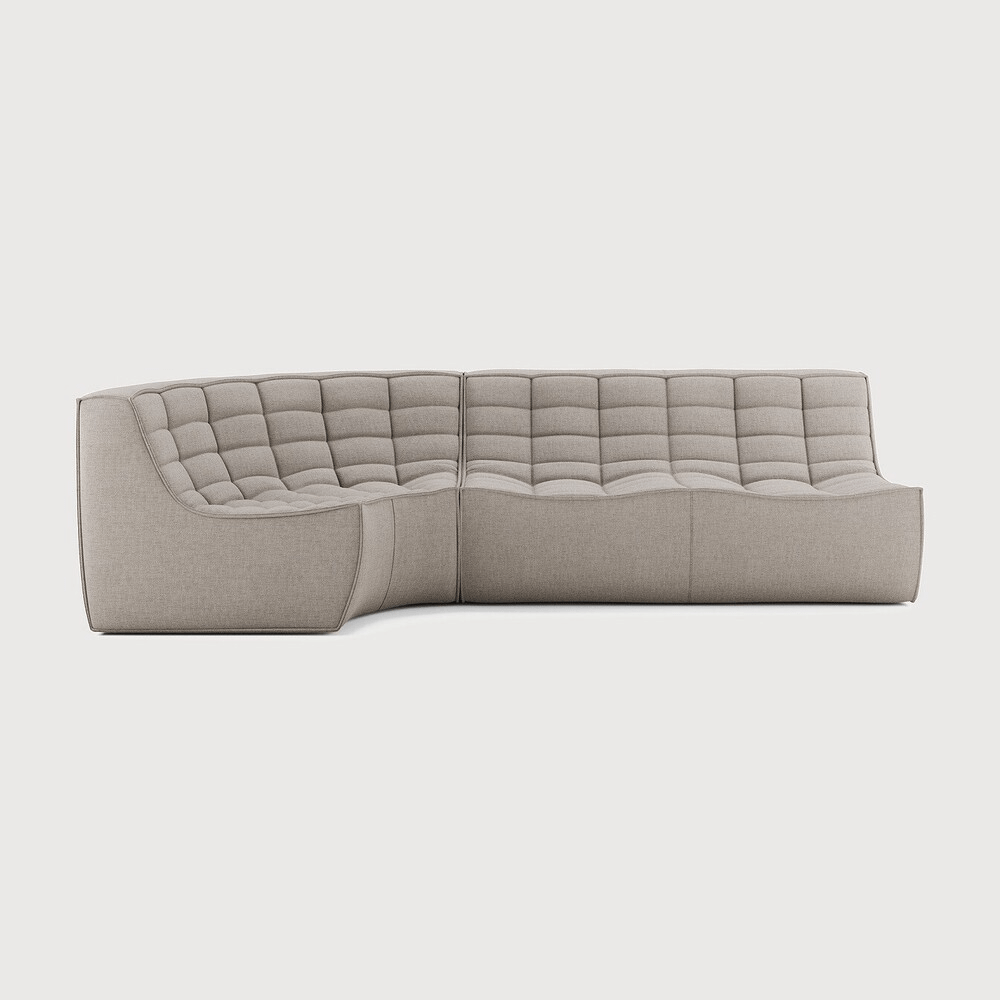 N701 Modular – 2 Seater + Round Corner - 👤 3 - Sage InteriorsEthnicraftSofa