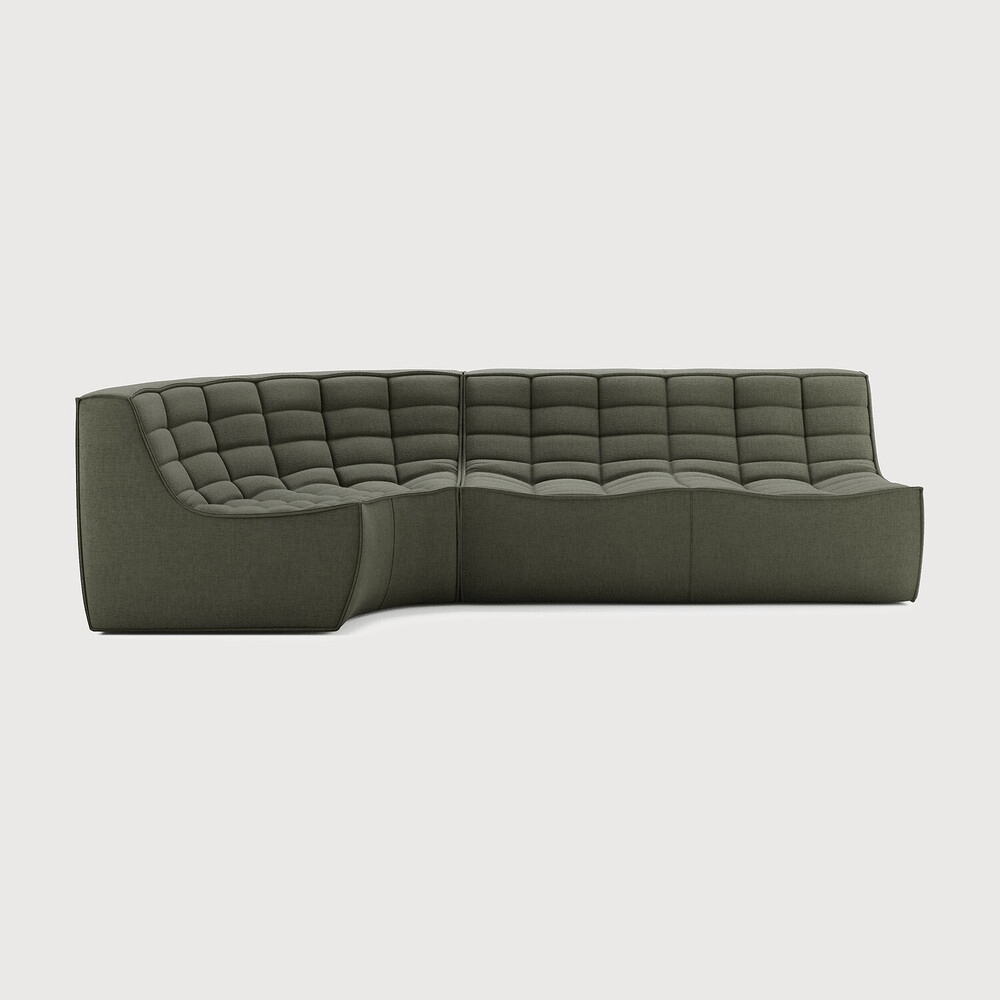 N701 Modular – 2 Seater + Round Corner - 👤 3 - Sage InteriorsEthnicraftSofa