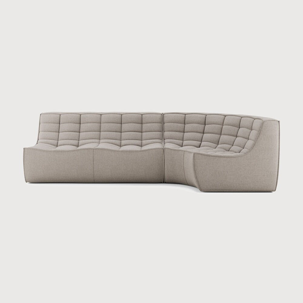 N701 Modular – 2 Seater + Round Corner - 👤 3 - Sage InteriorsEthnicraftSofa