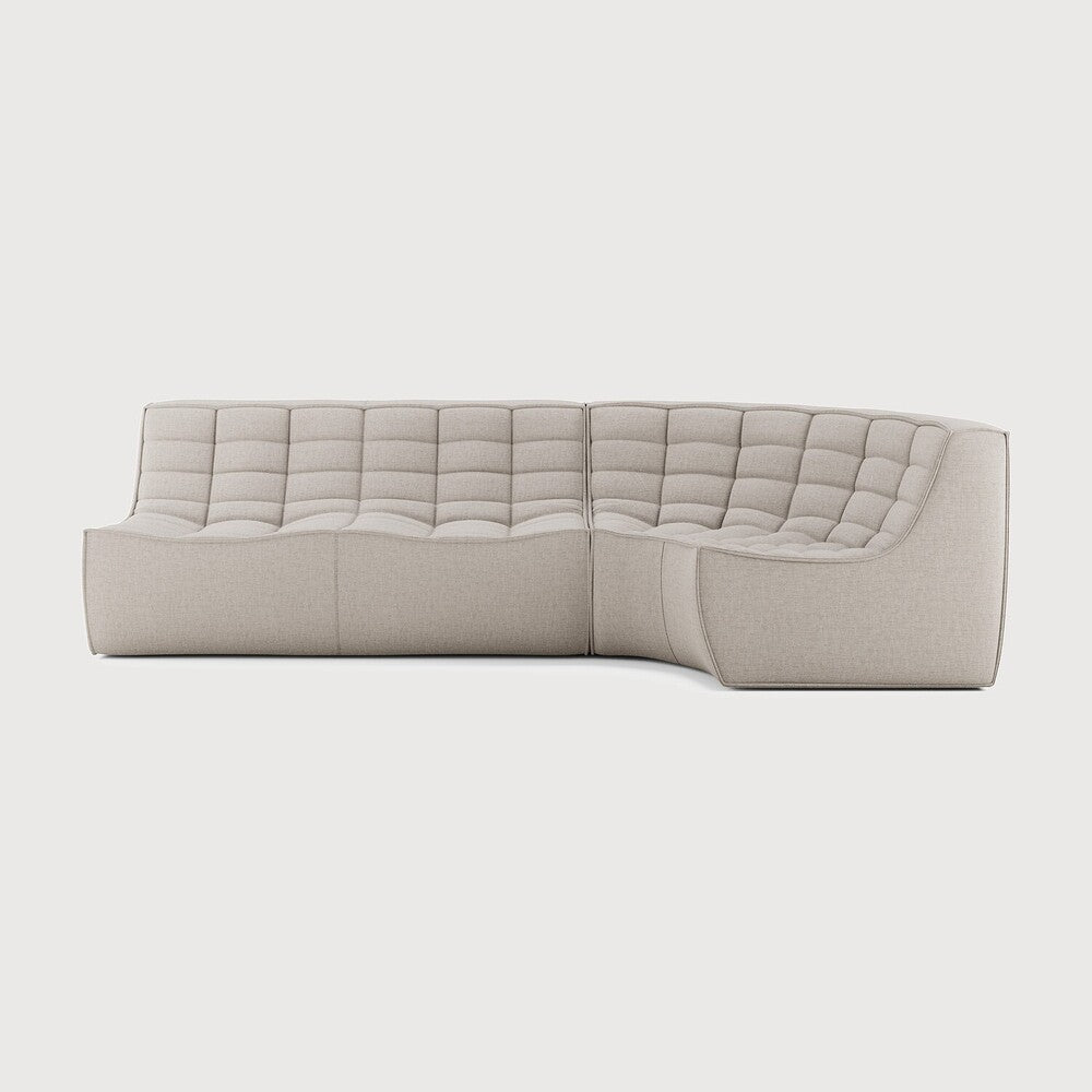 N701 Modular – 2 Seater + Round Corner - 👤 3 - Sage InteriorsEthnicraftSofa