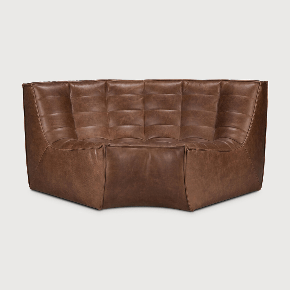 N701 Modular Sofa - Chestnut Leather - Sage InteriorsEthnicraftModular Sofa